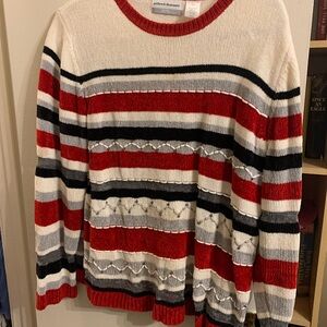 Alfred Dunner Multicolor Striped Knit Top